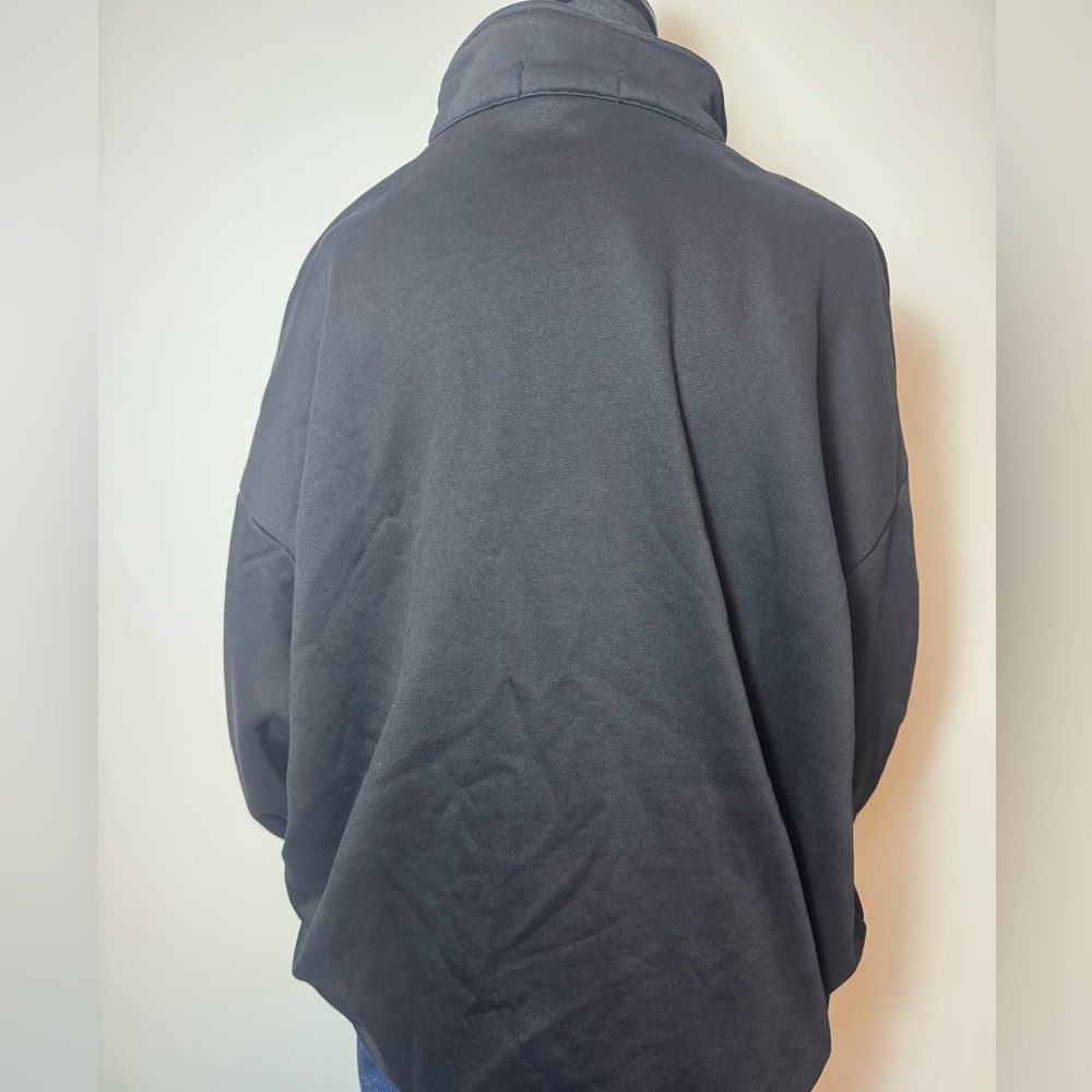 Trendy Queen Oversized Women’s Black Half-Zip Sweatshirt Size L - Picture 6 of 11